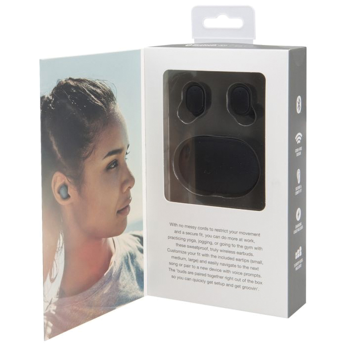 Earbuds, Ilive, 20 to 20,000 Hz, 5.0 Bluetooth, 100 dB SPL, Black - 3