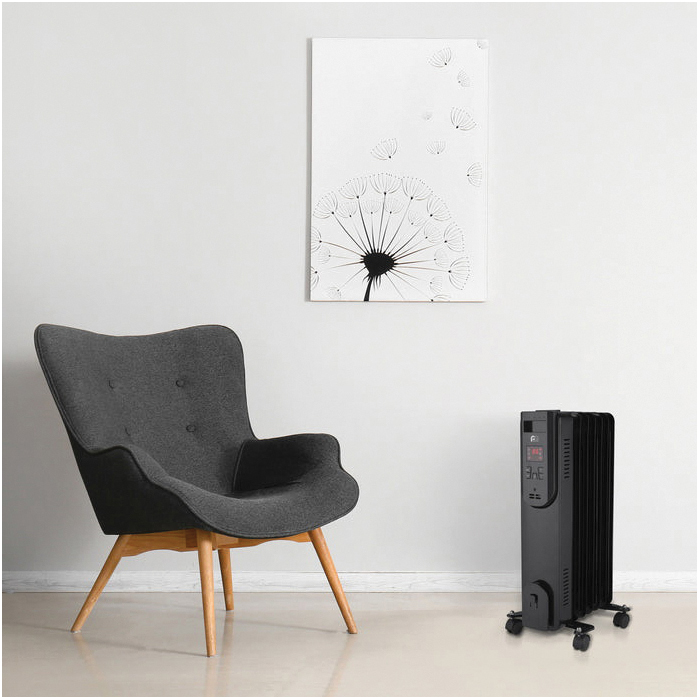 Digital Oil-Filled Heater with Remote, Perfect Aire, 15 A, 115 V, 600/900/1500 W, 5118 Btu Heating, Black - 3