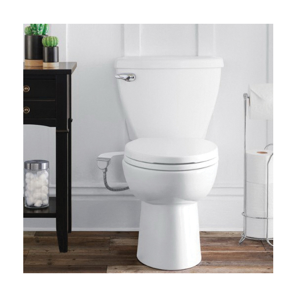 Simplespa Thinline Series Bidet Attachment With Dual Nozzles, Brondell, Universal, Plastic, White - 5