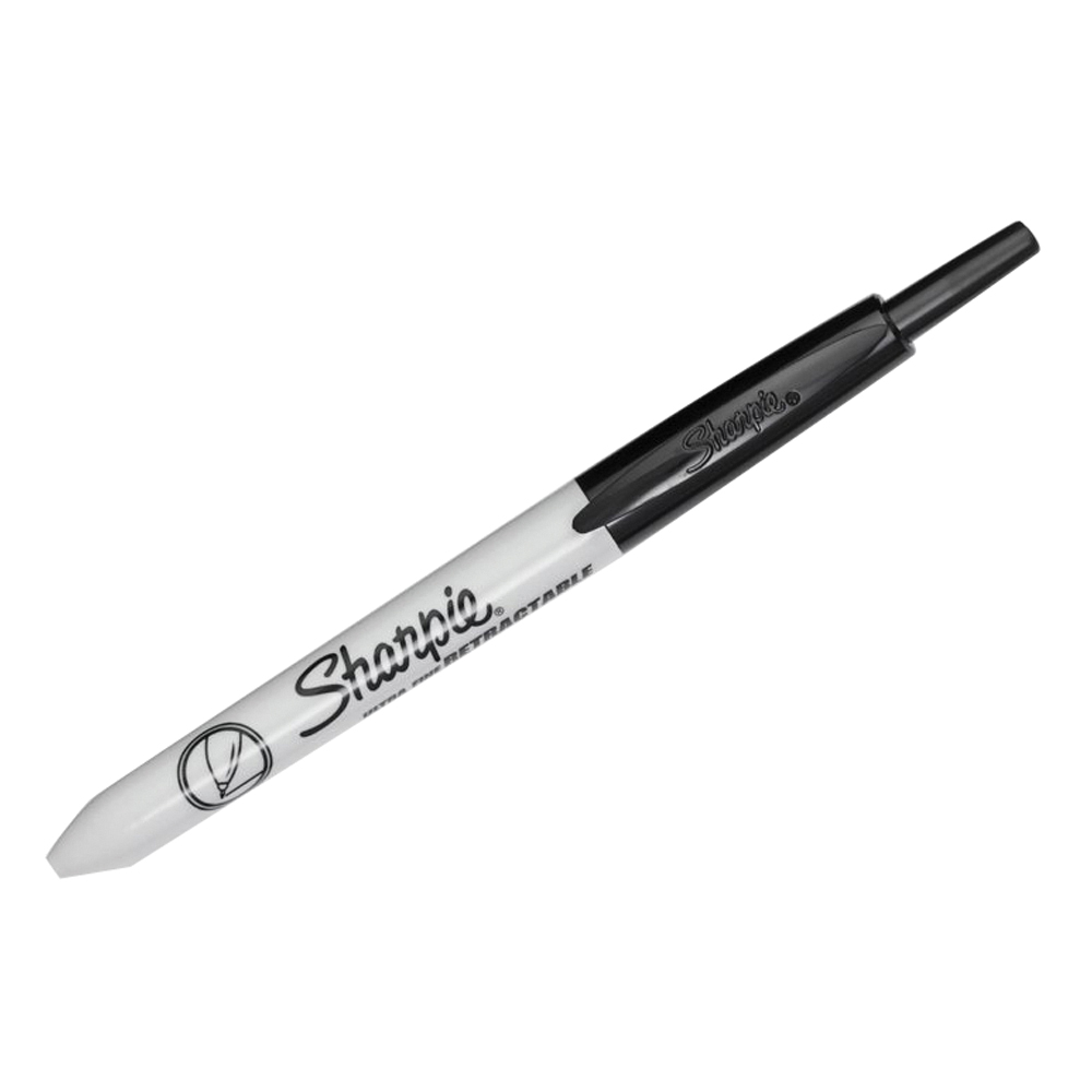 Retractable Permanent Marker, Sharpie, Ultra-Fine Lead/Tip, Black Lead/Tip - 3