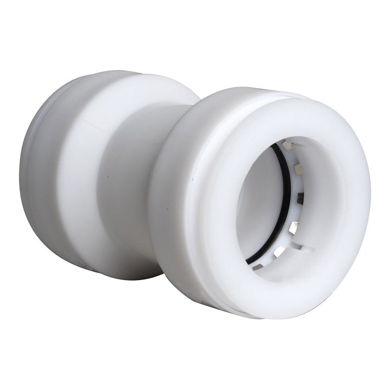 46IPK Pipe Coupling, 1-1/2 in, Push-to-Connect, Plastic, White