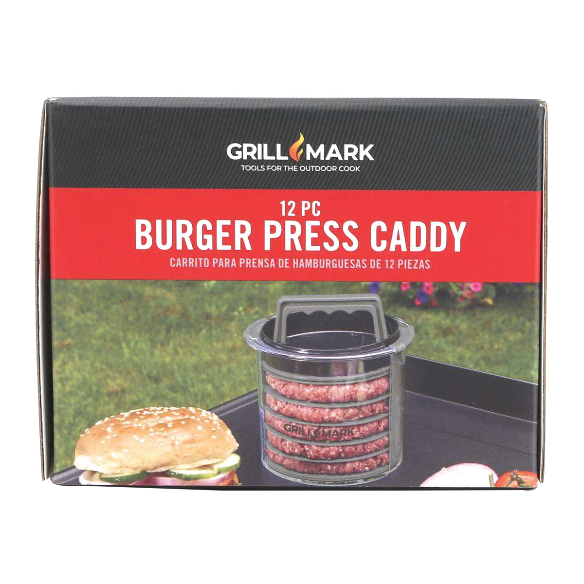 Burger Press, Grillmark, Plastic, Black/Gray - 2