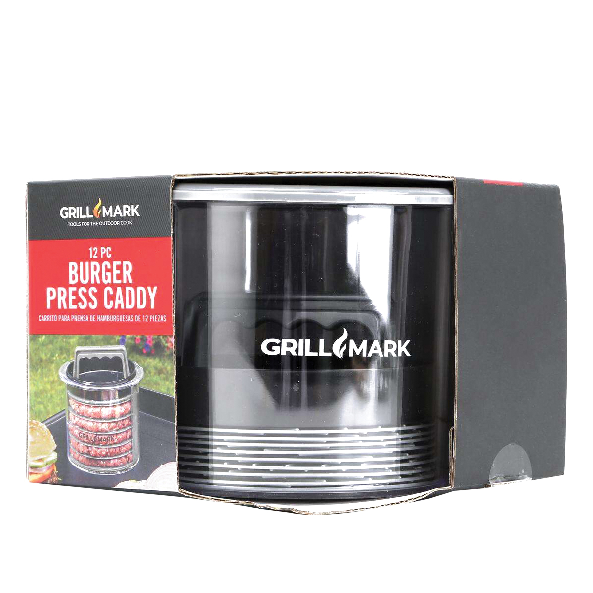 Burger Press, Grillmark, Plastic, Black/Gray - 3