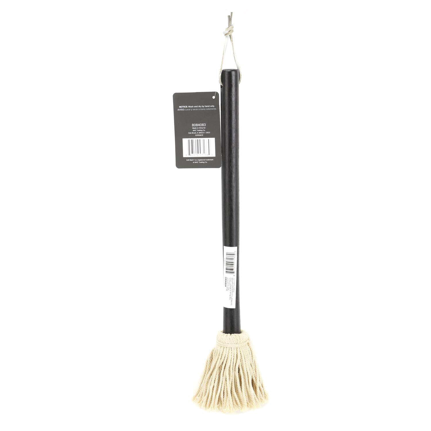 Grill Basting Mop, GrillMark, Cotton Bristle, Wood Handle, 16 in OAL - 3