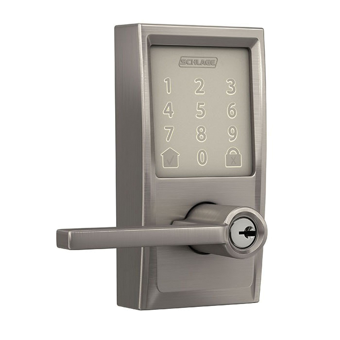 Encode FE789WBV CEN 619 L Smart Wi-Fi Lever With Century Trim, Satin Nickel, Commercial, 1 Grade, Yes