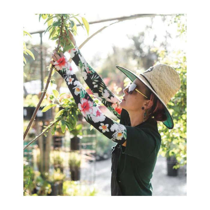Farmers Defense SLV-TRO-SM Protection Sleeves, S/M, Polyester/Spandex, Tropical Flower - 2