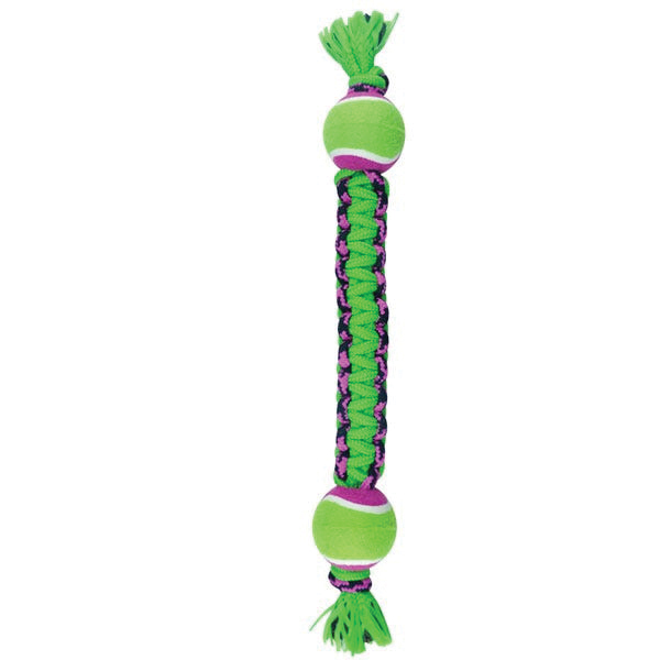 US2056 43 Rope Toy, Double Ball Paracord, Woven, Green