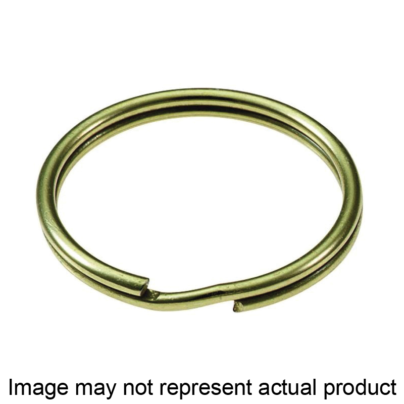 Lucky Line 77402 Key Ring, Split Ring, 1 in Ring, Brass-Plated