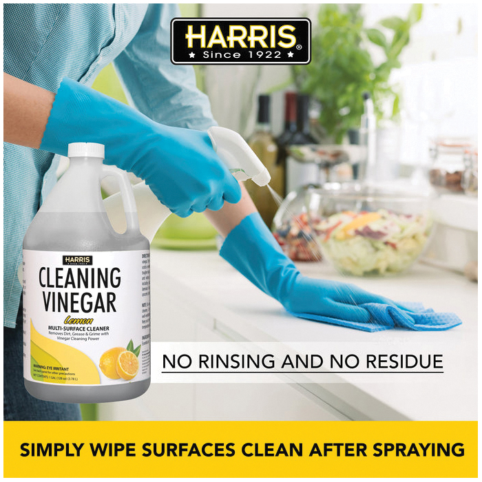 Harris LEVINE-128 Cleaning Vinegar, 128 fl-oz, Liquid, Lemon, Clear - 3