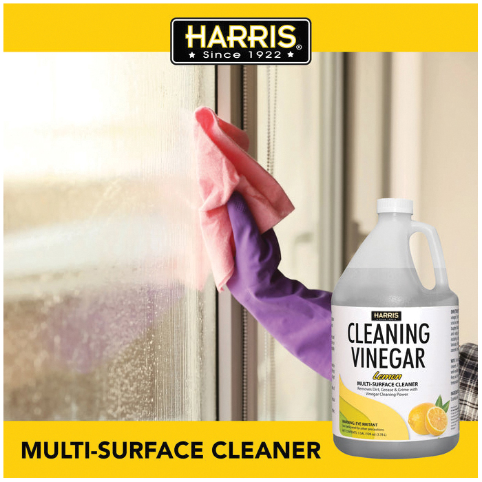 Harris LEVINE-128 Cleaning Vinegar, 128 fl-oz, Liquid, Lemon, Clear - 5