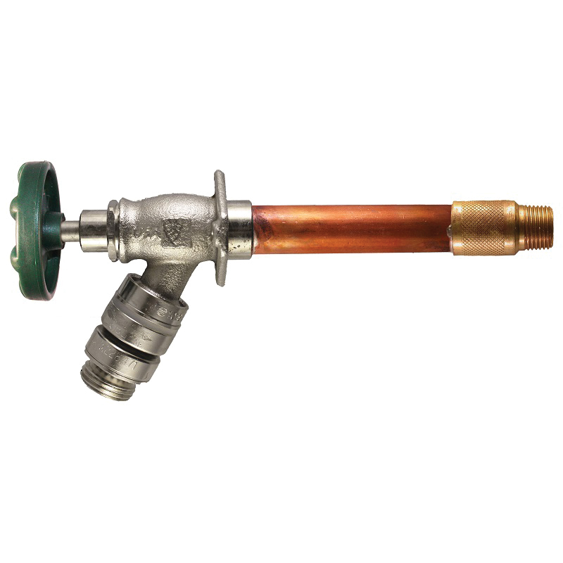 486LF Series 486-08LF Anti-Siphon Wall Hydrant, 1/2 x 3/4 in Connection, MIP x MHT, 10 gpm, Brass Body