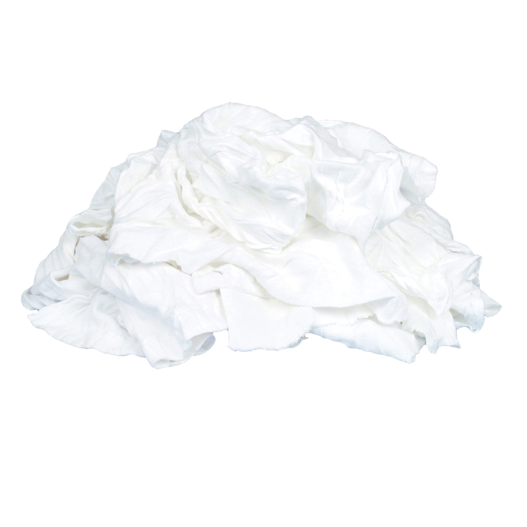 10525 T-Shirt Cloth Rags, 20 in L, 16 in W, Cotton, White