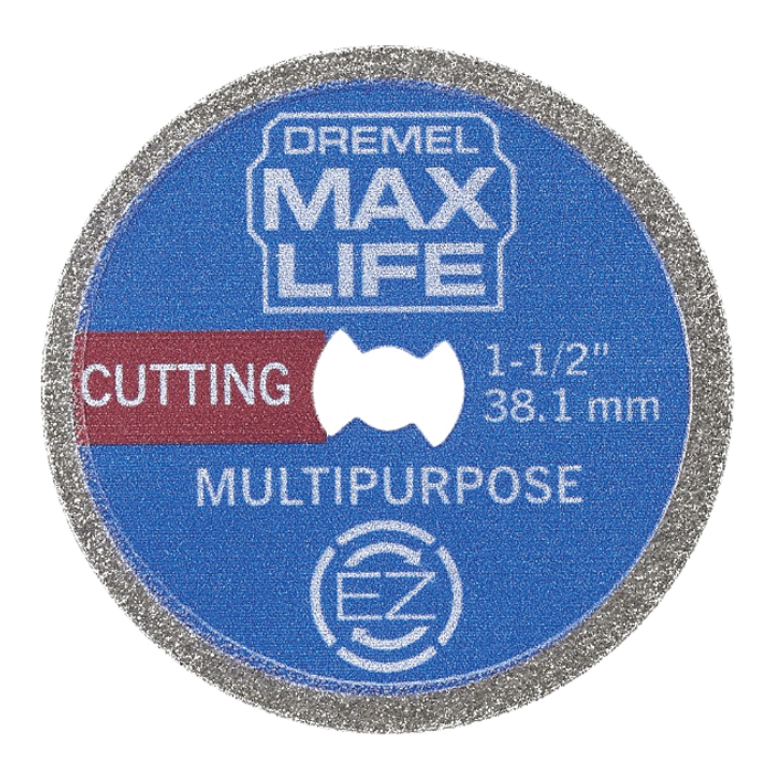 Max Life EZ545HP Cutting Wheel, 1-1/2 in Dia, 1.1 in Thick, Fiberglass Abrasive
