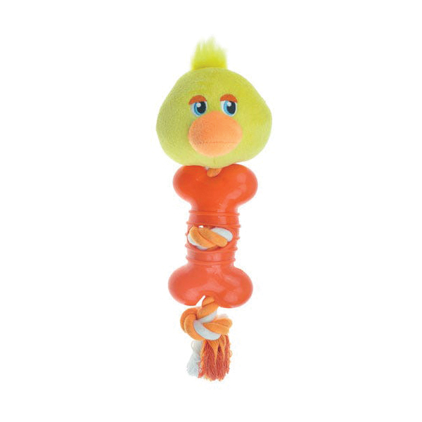 US2216 10 Dog Toy, Ropers Duck, Multi-Color