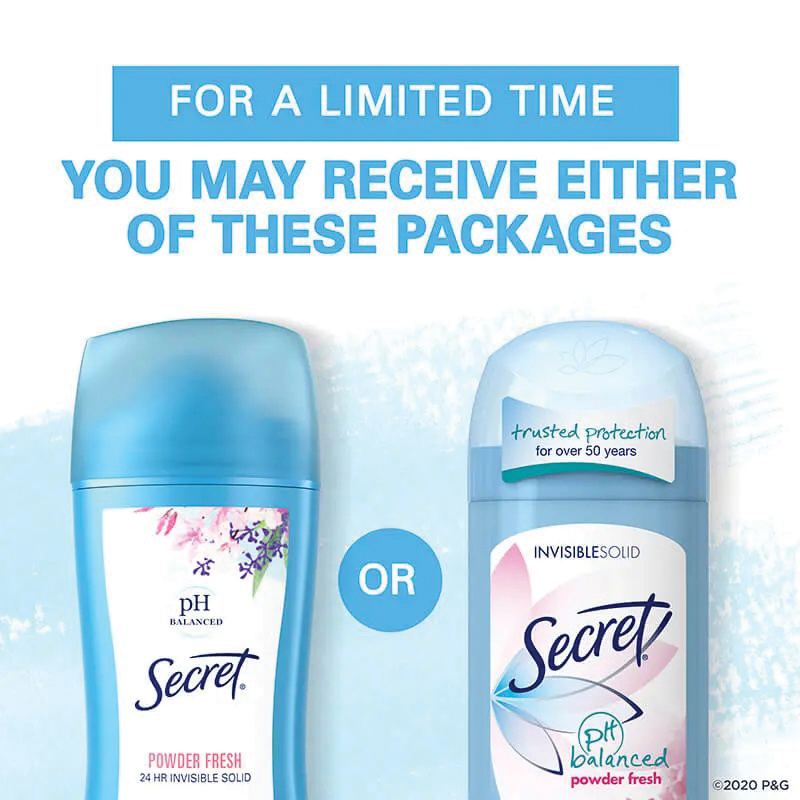 Secret 633569 Original Anti-Perspirant Deodorant, Solid, Powder Fresh, 2.6 oz - 3