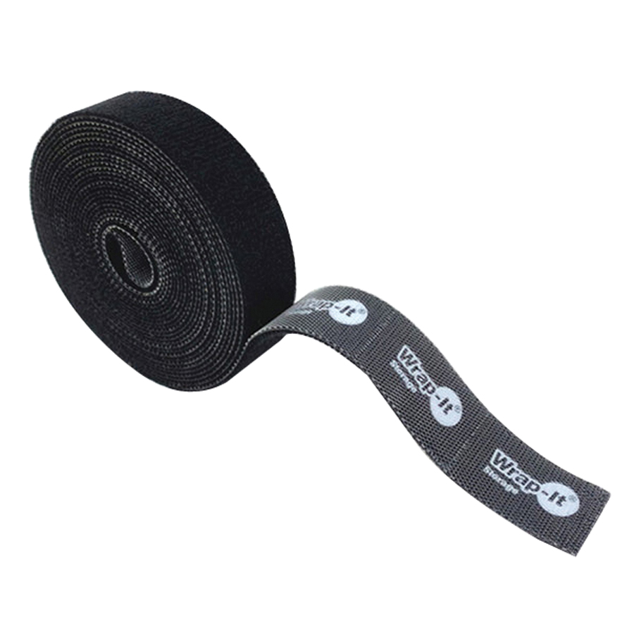 400-12X75PBL Self-Gripping Perforated Roll, Nylon, Black