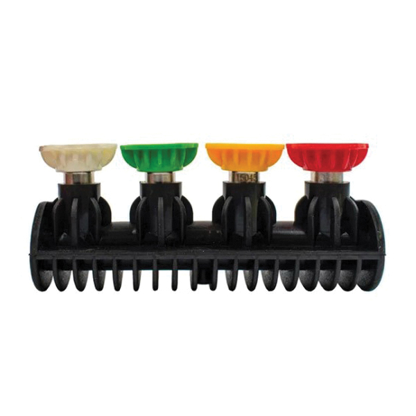 75151 Nozzle Holder and Nozzle, 0, 15, 25, 40 deg Angle, 1/4 in Nozzle, Quick-Connect, Polymer/Stainless Steel