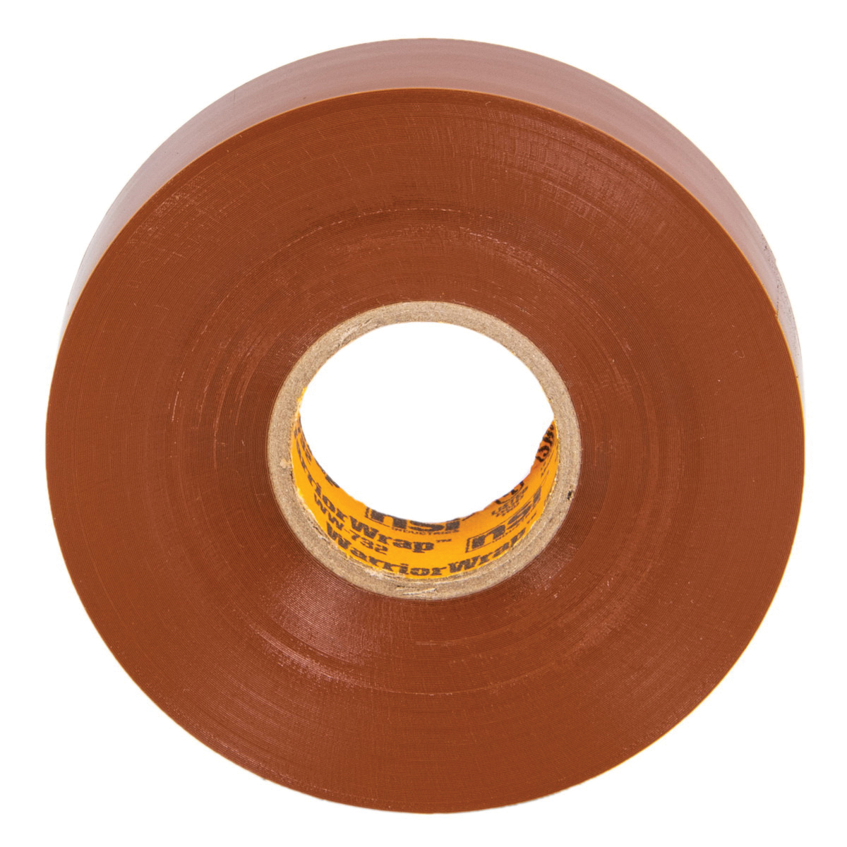732 Series Electrical Tape, Warrior Wrap, 66 ft L, 3/4 in W, PVC Backing, Brown - 4