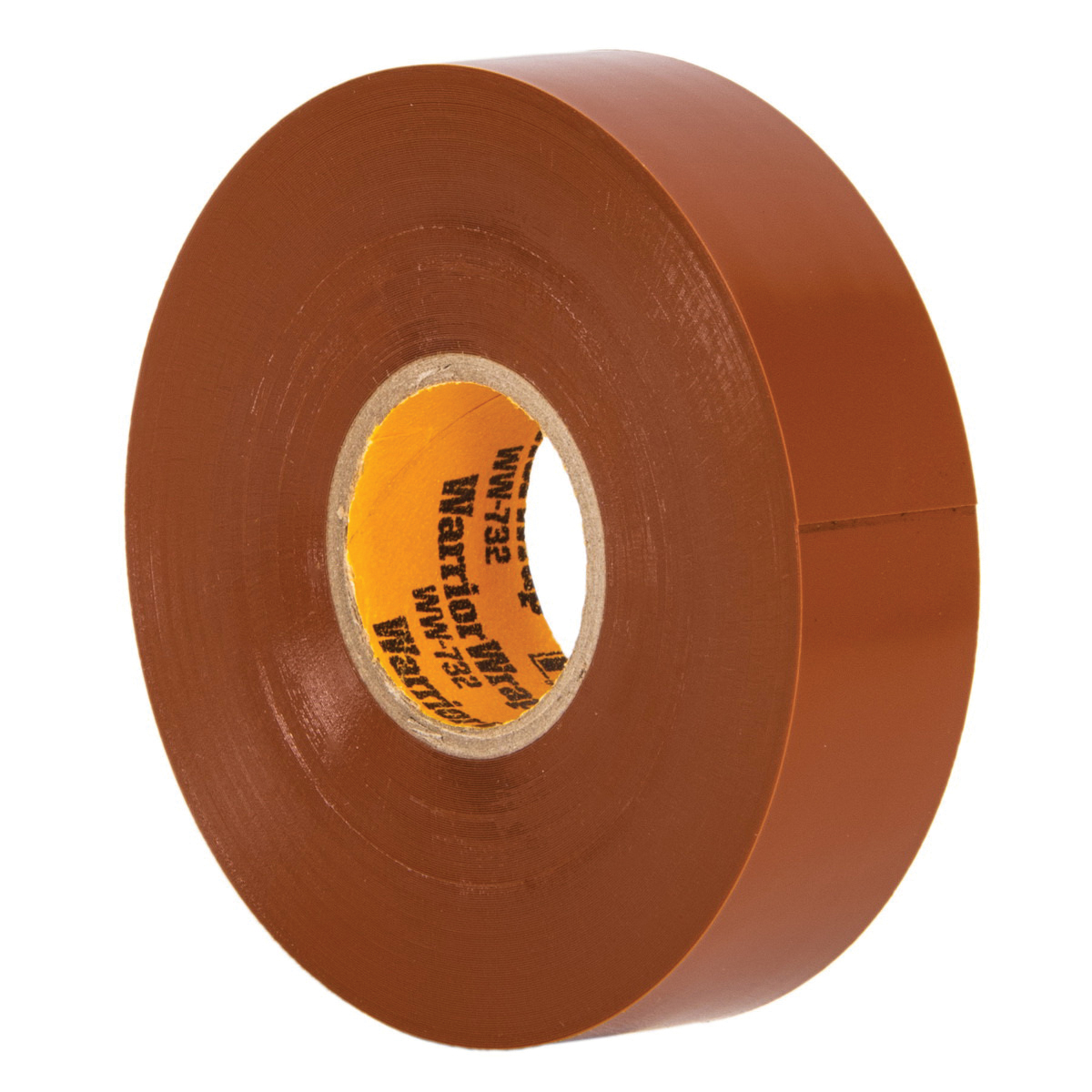 732 Series Electrical Tape, Warrior Wrap, 66 ft L, 3/4 in W, PVC Backing, Brown - 5