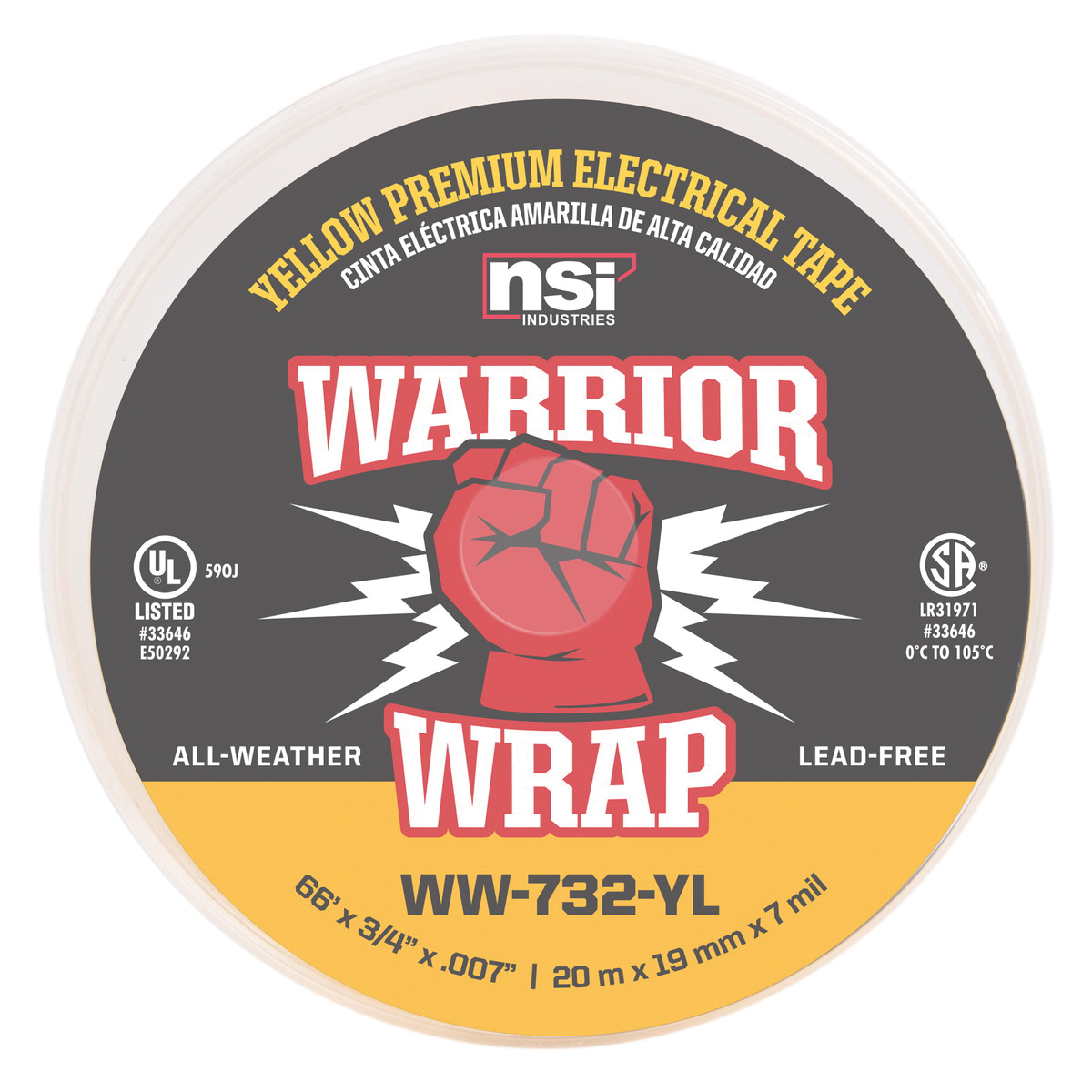 Warrior Wrap WW-732-YL