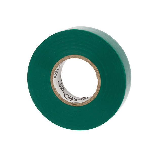 732 Series Electrical Tape, Warrior Wrap, 66 ft L, 3/4 in W, PVC Backing, Green - 5