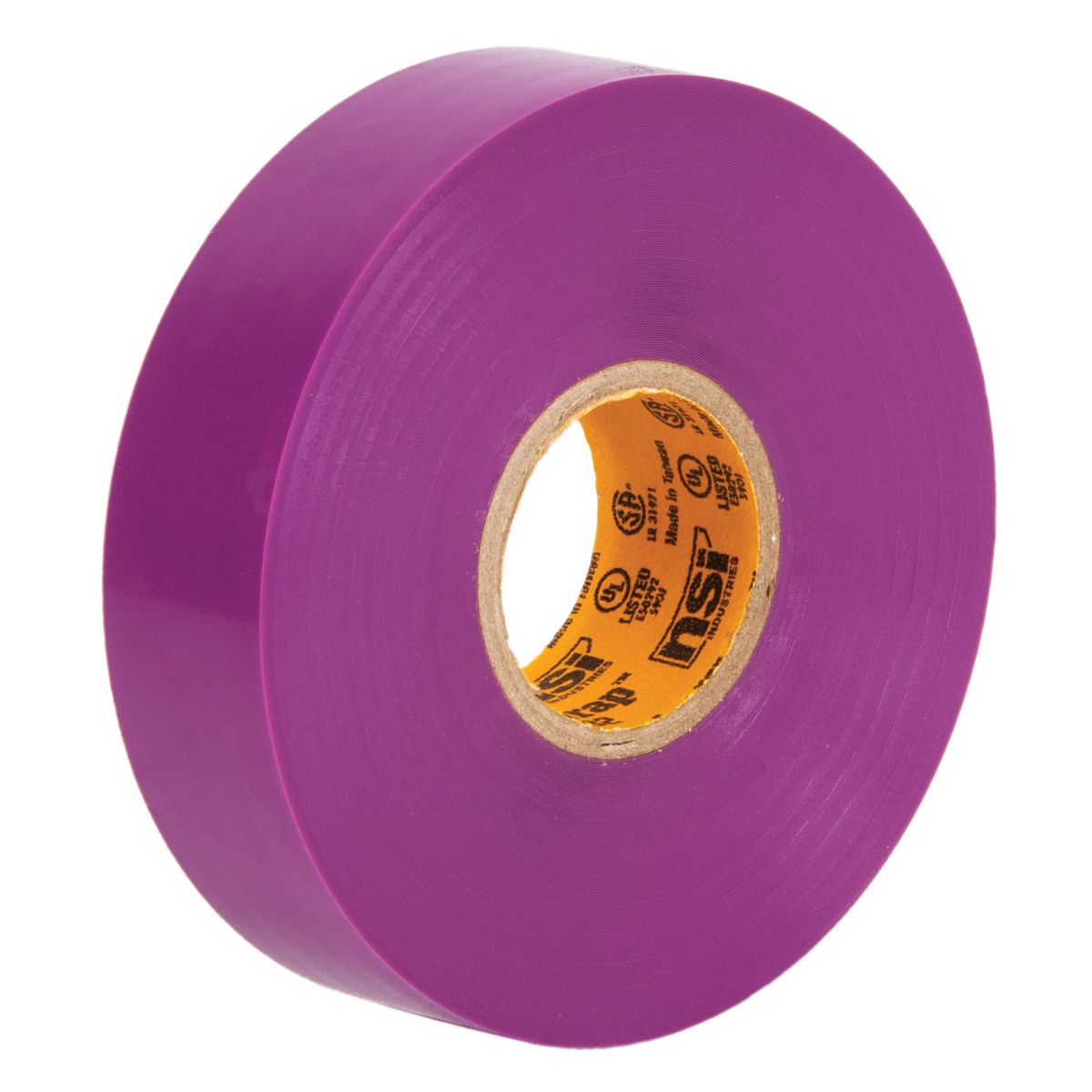 732 Series Electrical Tape, Warrior Wrap, 66 ft L, 3/4 in W, PVC Backing, Violet - 5