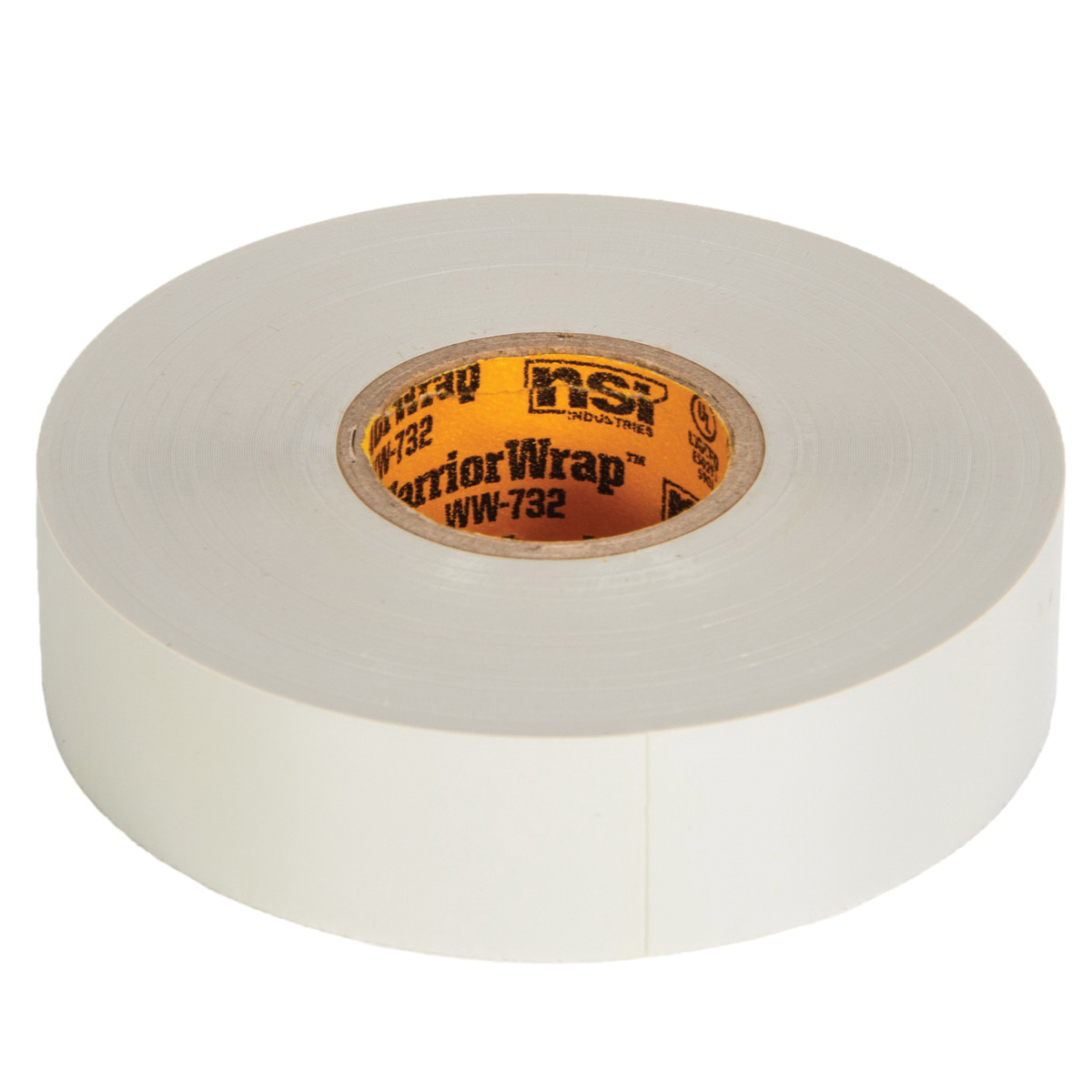 732 Series Electrical Tape, Warrior Wrap, 66 ft L, 3/4 in W, PVC Backing, Gray - 5