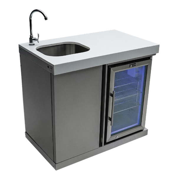 Outdoor Sink and Fridge, Mont Alpi, 304 Stainless Steel - 1