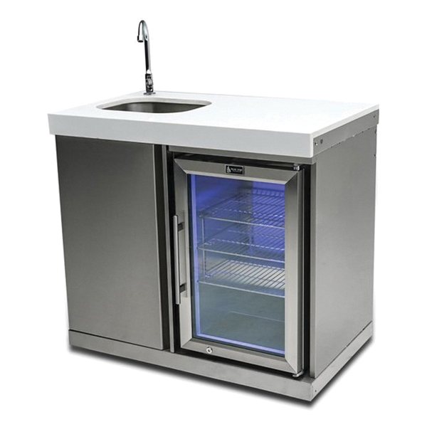 Outdoor Sink and Fridge, Mont Alpi, 304 Stainless Steel - 2