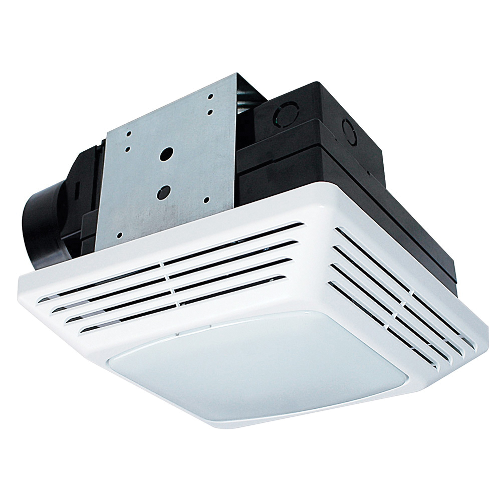 BFQL70 Exhaust Fan, 0.5 A, 120 V, 70 cfm Air, 2 sones, LED Lamp, 4 in Duct, White