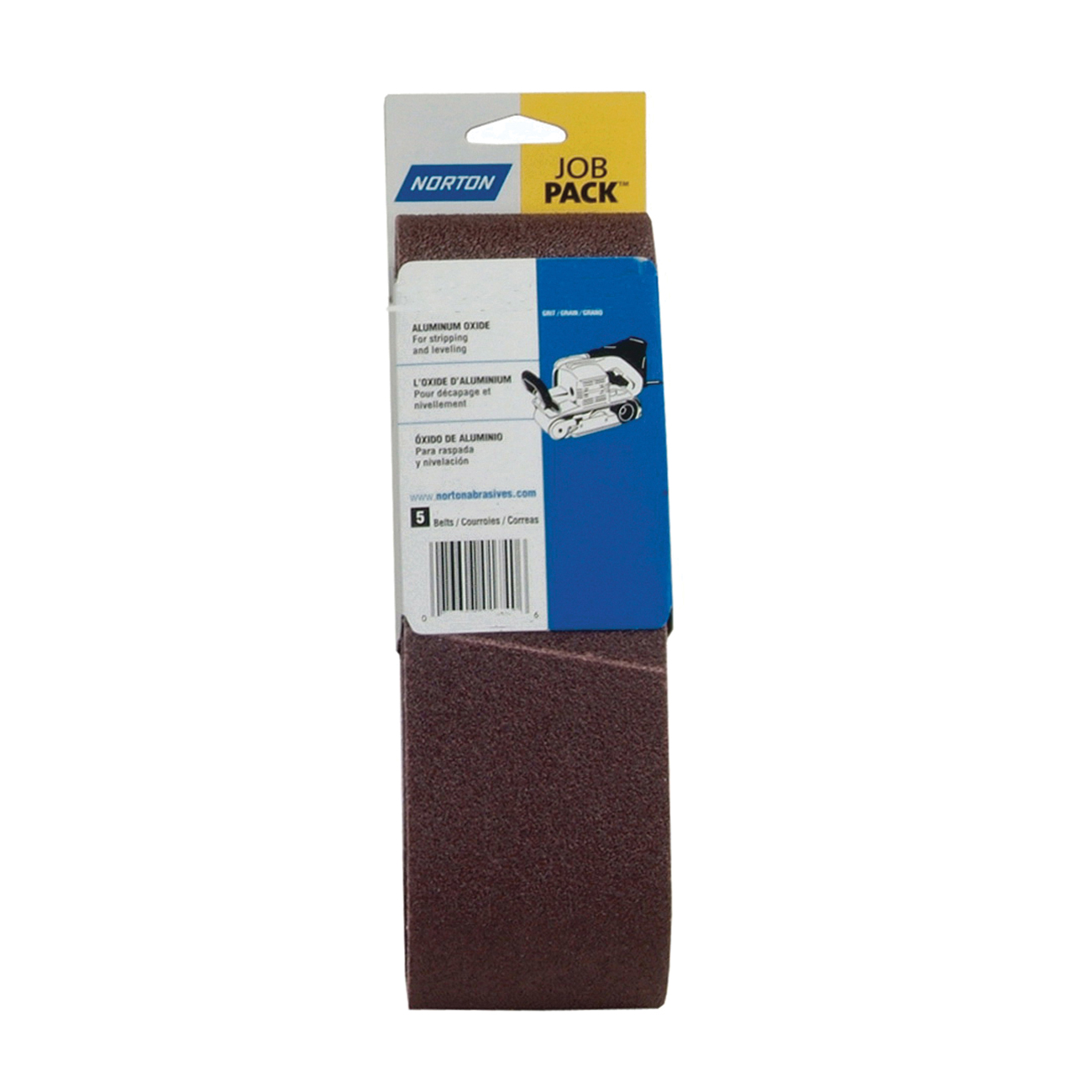 Metalite 07660702246 Cloth Portable Sanding Belt, 3 in W, 18 in L, 50 Grit, Coarse, Aluminum Oxide Abrasive