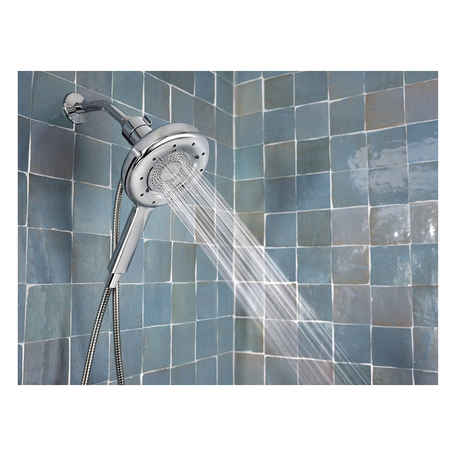 Moen Quattro N401H0 N401H0CH Handheld Shower, 1/2 in Connection, 1.5 gpm, 4-Spray Function, Chrome, 60 in L Hose - 4