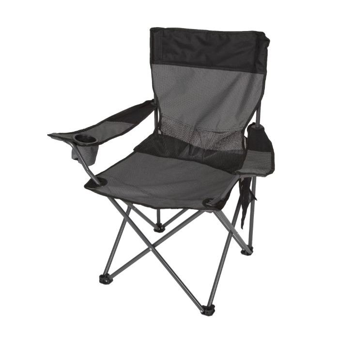 APEX Deluxe G-400 Foldable Arm Chair, 18-1/2 in W, 22 in D, 35-1/2 in H, Steel Frame, Polyester Seat