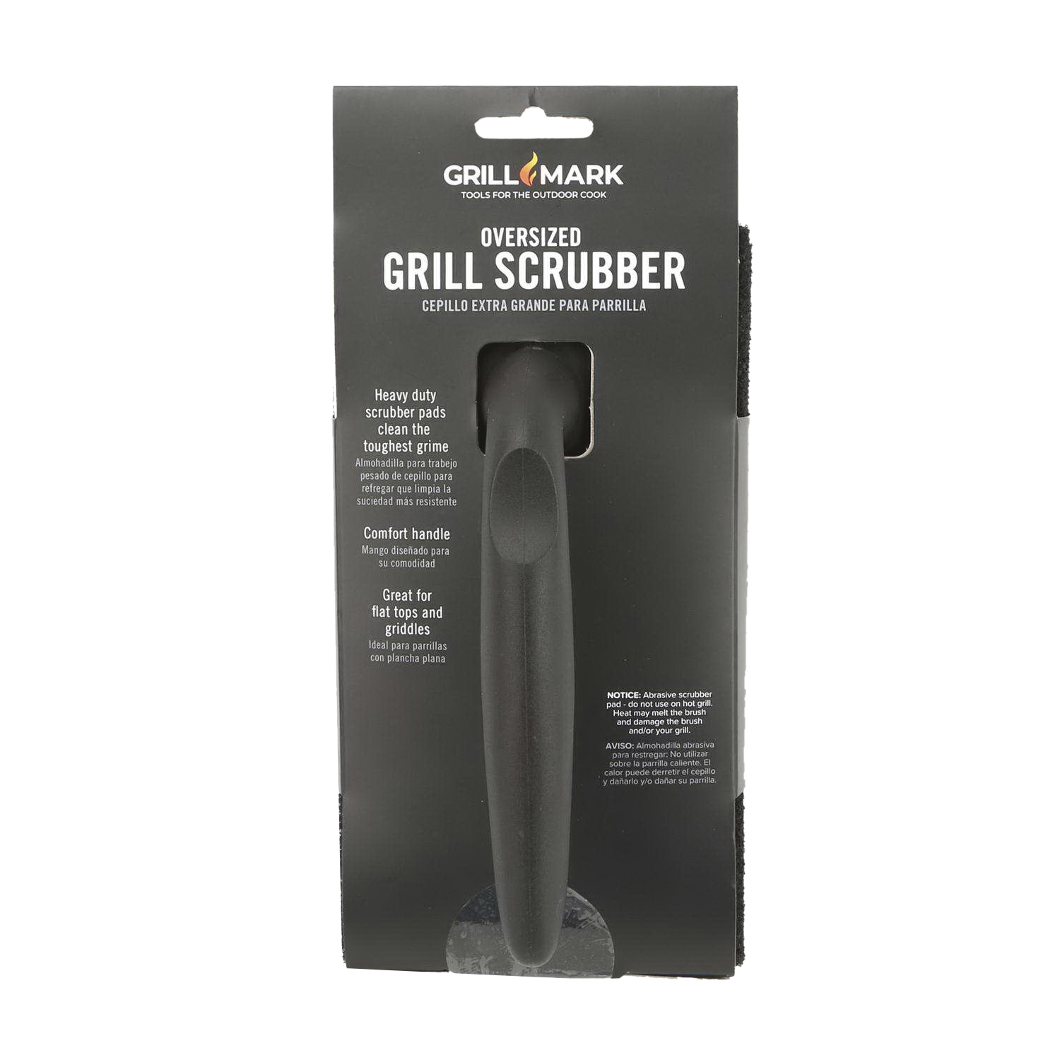 Grill Scrubber, Grillmark, 8 in L Brush, 4-1/4 in W Brush, Nylon Bristle, Plastic Handle - 4