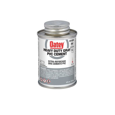 Oatey 31093 Heavy-Duty Cement, 4 oz, Liquid, Gray