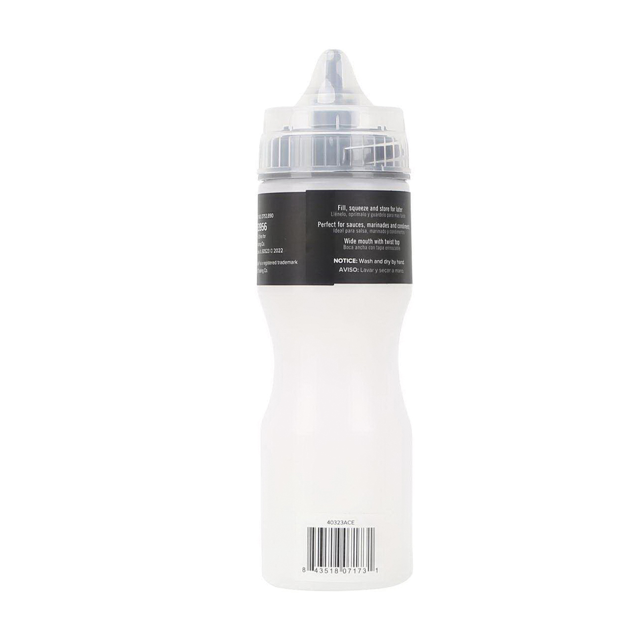 Condiment Bottle, Grillmark, Plastic, Black/White - 3