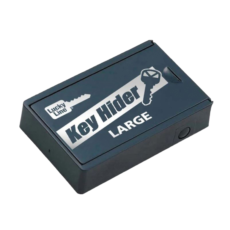 Lucky Line 91001 Large Key Hider, 2 Key, Plastic, Black, 3 in W, 1-7/8 in H, 5/8 in D