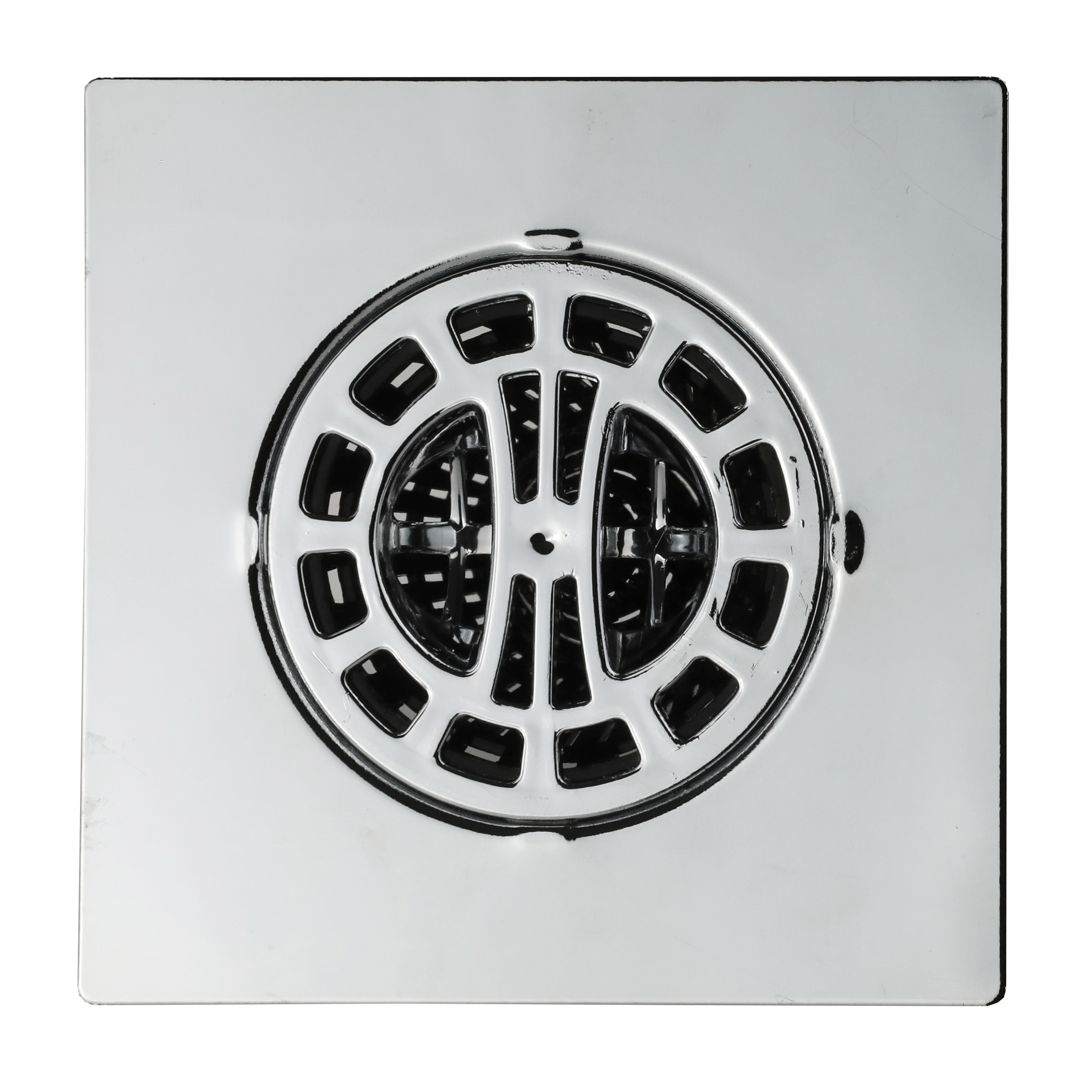 11015 Square Hair Catcher, Plastic/Stainless Steel, Chrome, For: 3 in Standard Shower Stall Drain