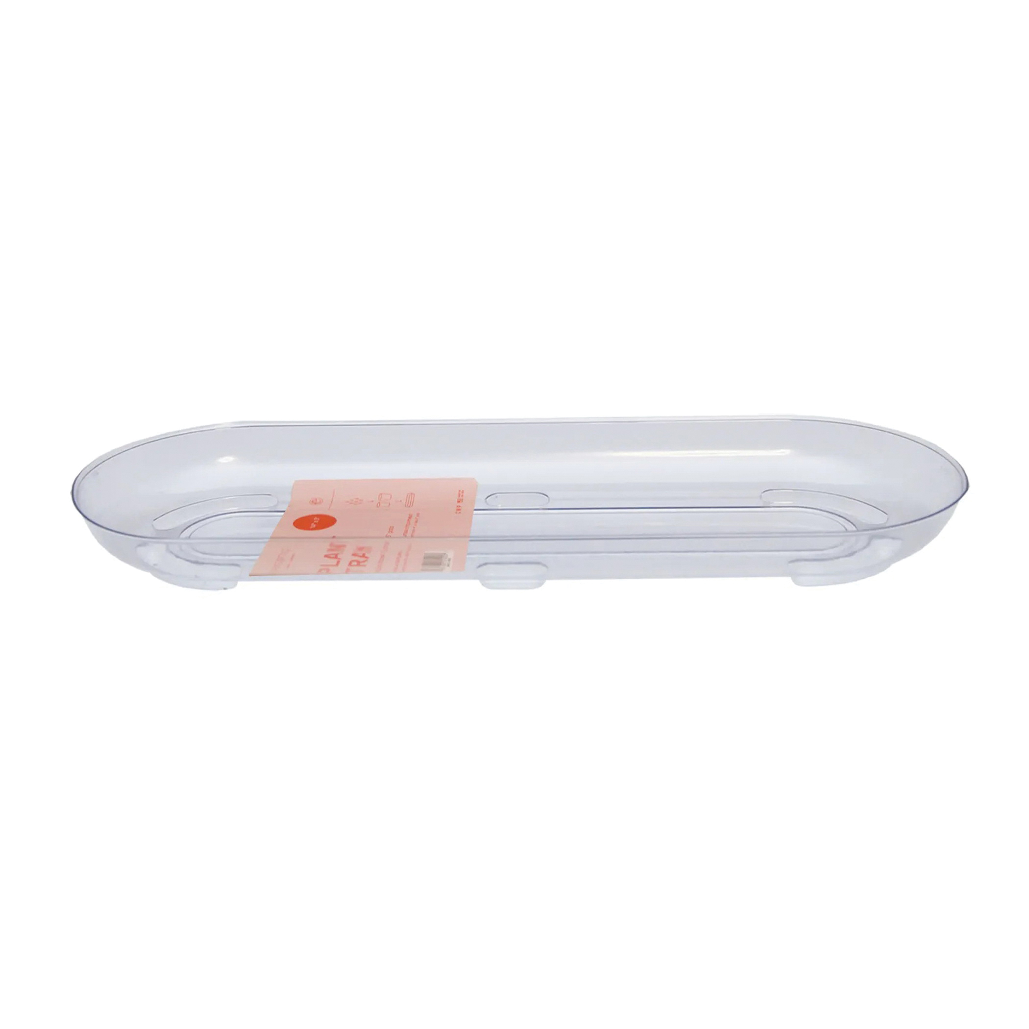 Curtis Wagner Plastics DWT-1400 Plant Tray, 14 in L Tray, 5 in W Tray, Plastic, Clear