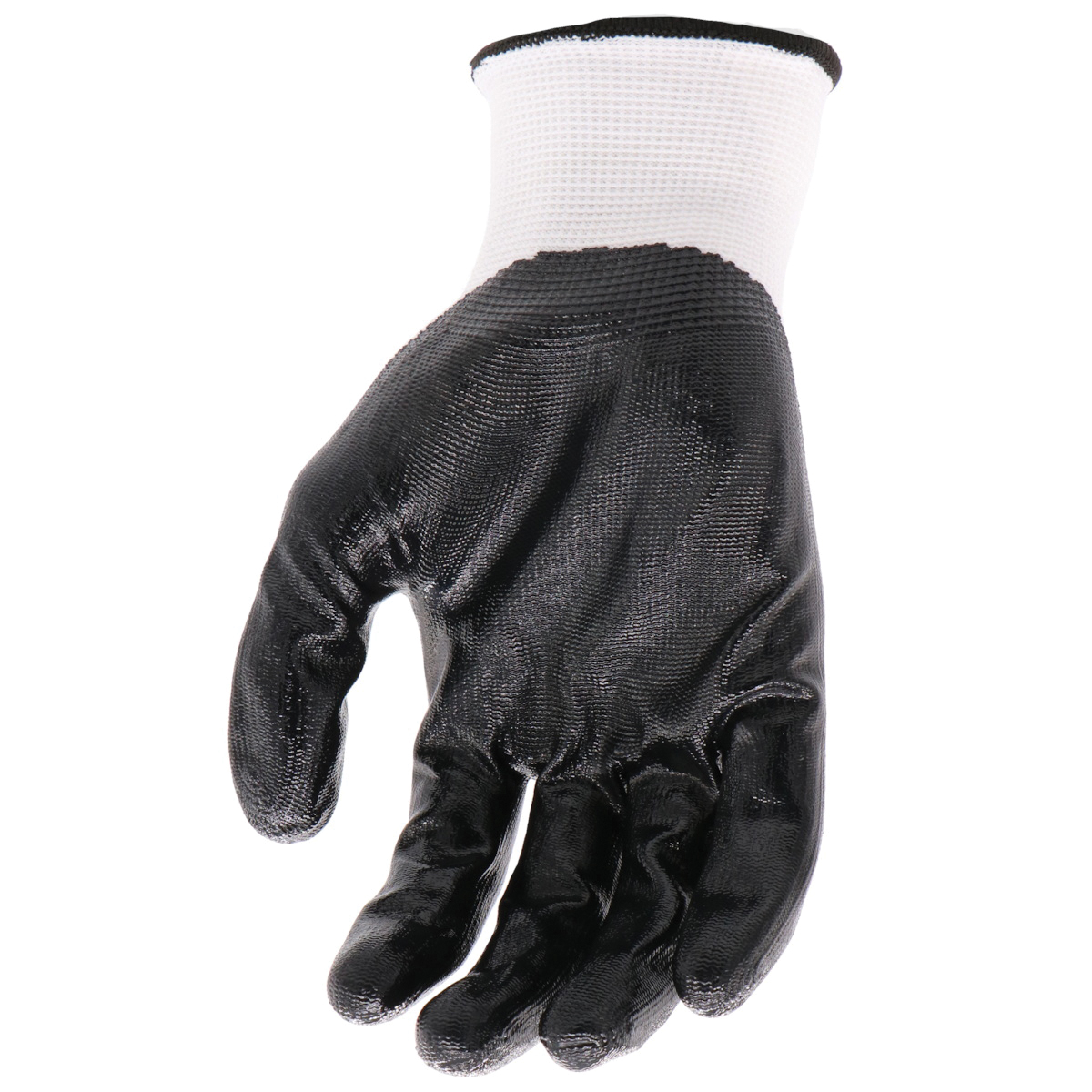 Coated Gloves, Boss, Men's, L, 8 to 8-3/8 in L, Elastic Knit Wrist Cuff, Nitrile Coating - 5