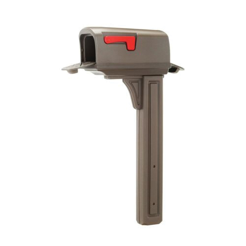 GCL100MAM Classic Mailbox and Post Kit, 800 cu-in Mailbox, Plastic Mailbox, 37.29 in H Post