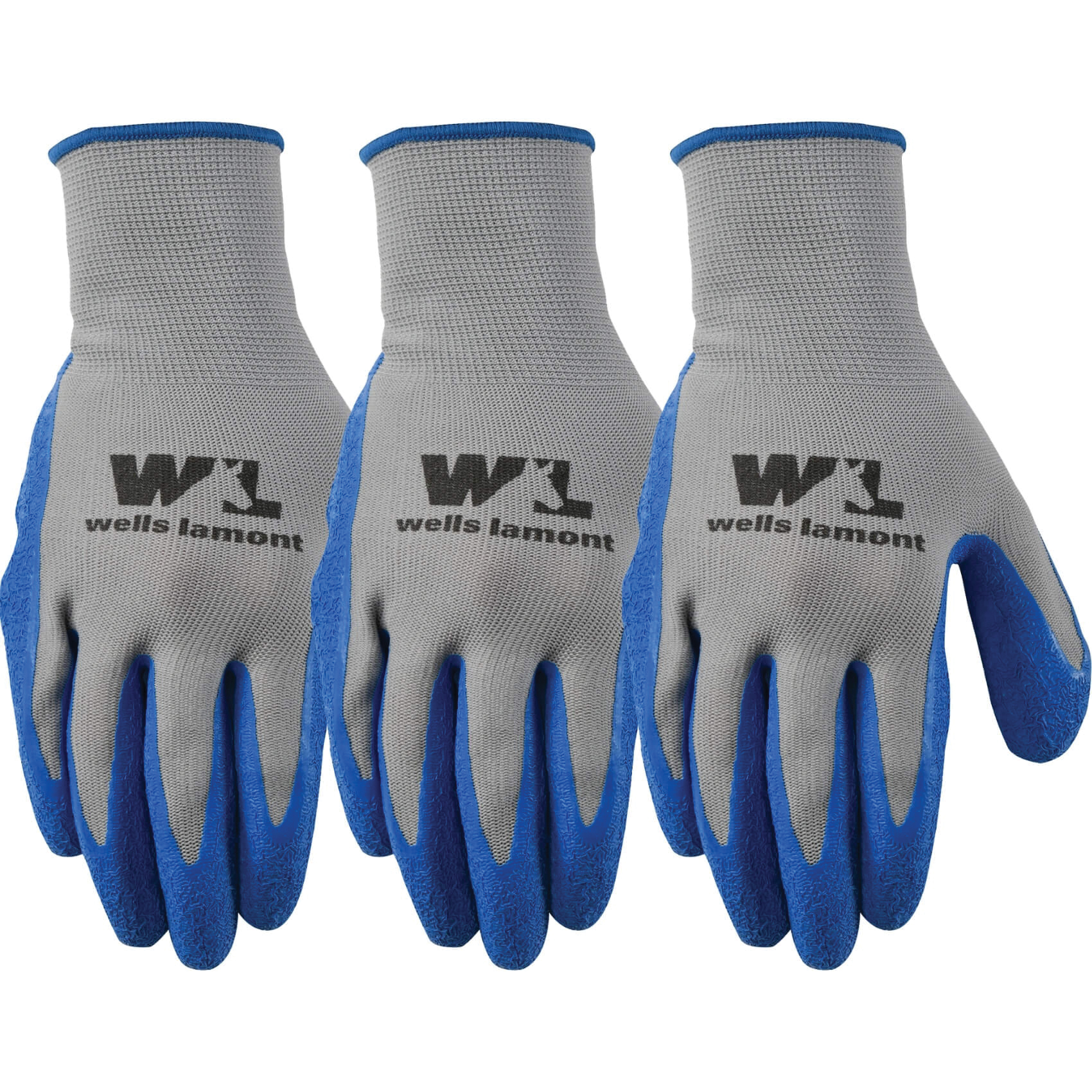 133F-L Gloves, Comfortable, Men's, L, Latex Coating, Fabric Glove, Blue/Gray