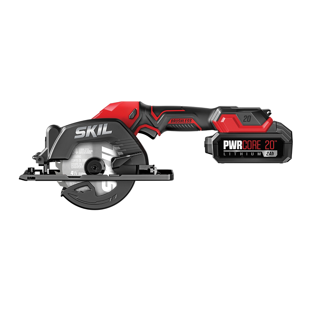 CR5435B-10 Compact Circular Saw Kit, Battery Included, 20 V, 2 Ah, 45 deg Bevel, 3/8 in Arbor