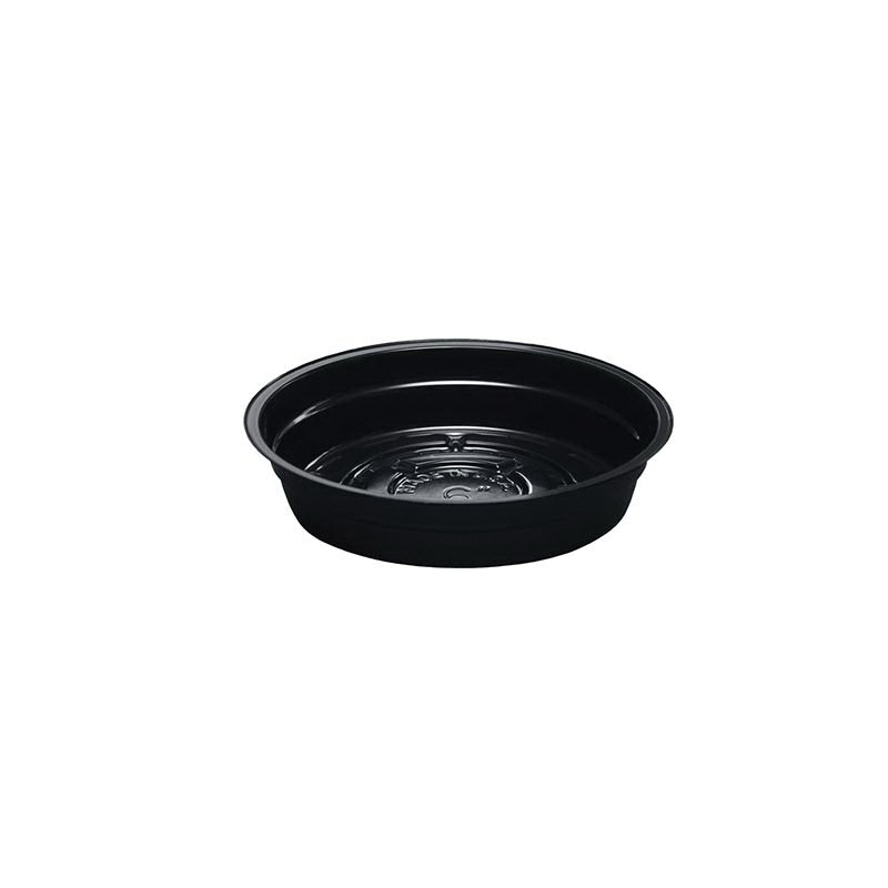 Curtis Wagner Plastics BLK-806 Heavy Plant Saucer, 6 in Top, 5 in Base Dia, Round, Plastic/Vinyl, Black