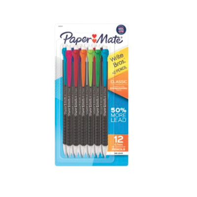 Write Bros 2096307 Classic Mechanical Pencil, #2 Lead, HB Lead, Polymer Barrel