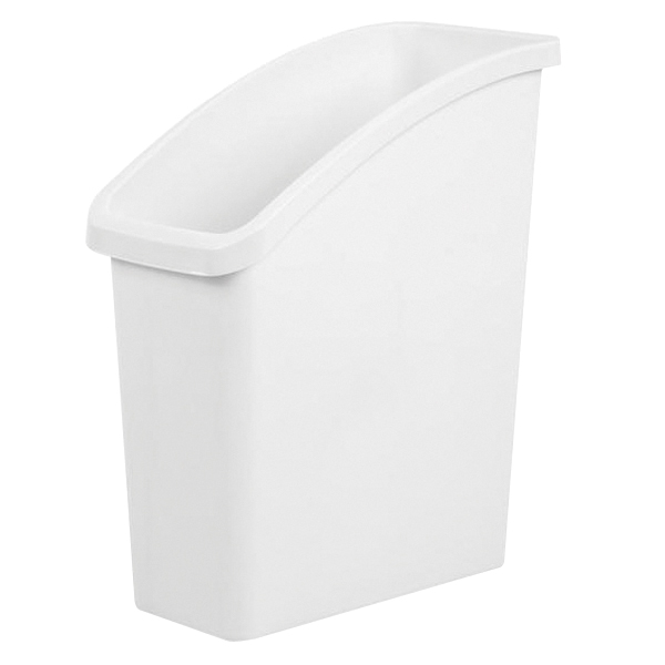 Sterilite 10038006 Under Sink Wastebasket, 8 gal, White, Textured, 8 in W, 18 in D, 15-3/4 in H