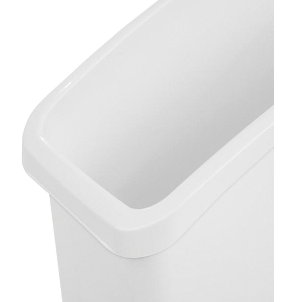 Sterilite 10038006 Under Sink Wastebasket, 8 gal, White, Textured, 8 in W, 18 in D, 15-3/4 in H