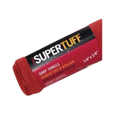 Trimaco SuperTuff 32014 Mechanic Shop Towel, 14 x 14 in, Red