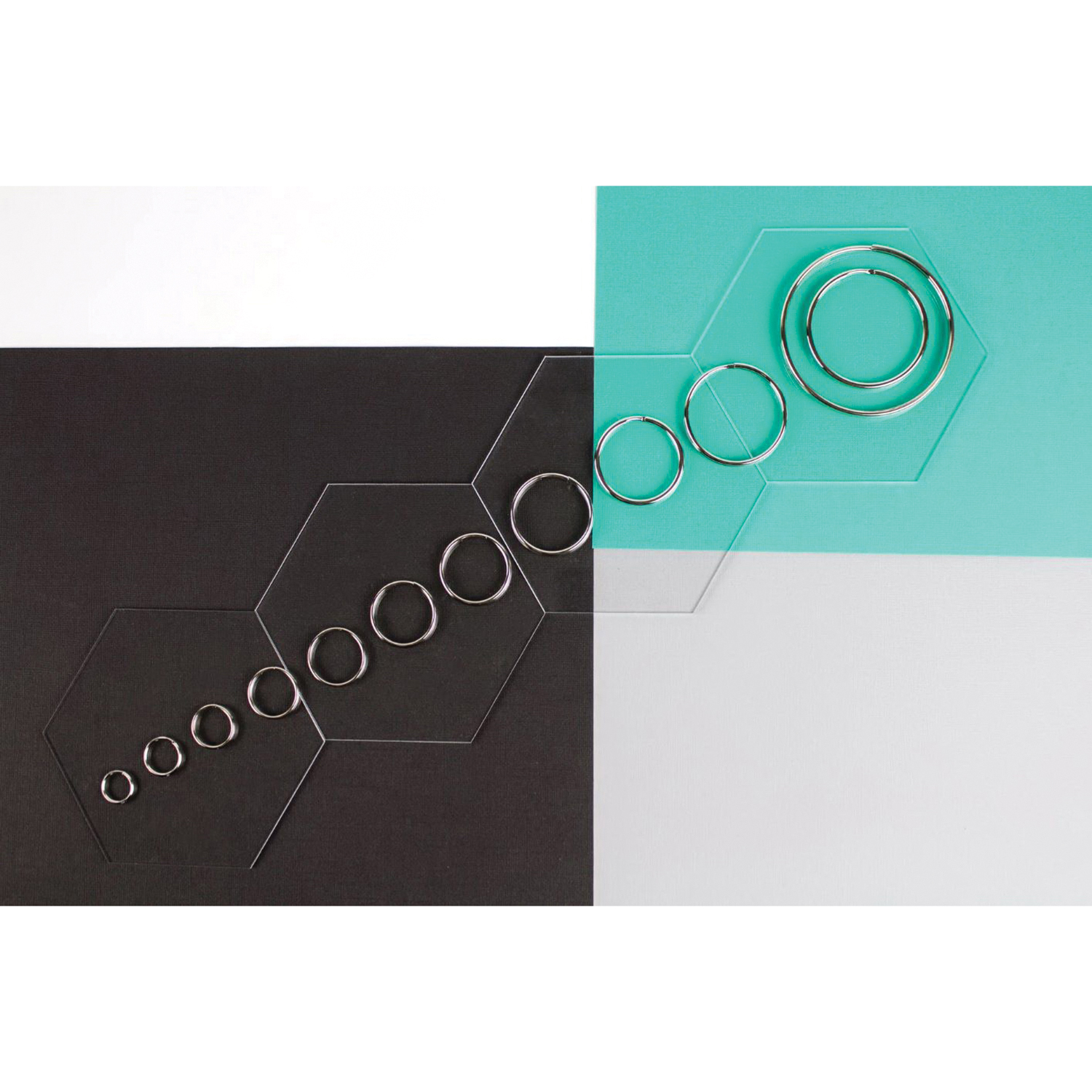 Lucky Line 76202 Key Ring, Split Ring, 3/4 in Ring, Nickel-Plated