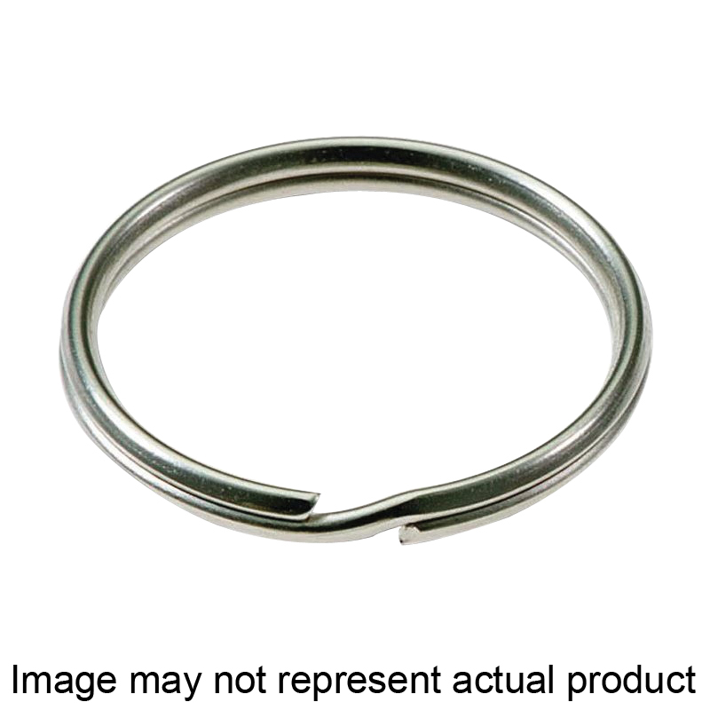 Lucky Line 76202 Key Ring, Split Ring, 3/4 in Ring, Nickel-Plated